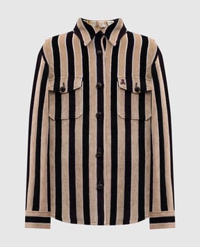 La DoubleJ Бежева сорочка BTYB в смужку JAC0112VIS026STR08