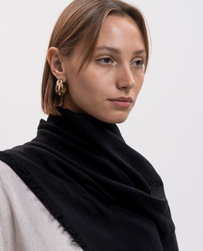 Twinset Чорна хустка у візерунок 262TA4360
