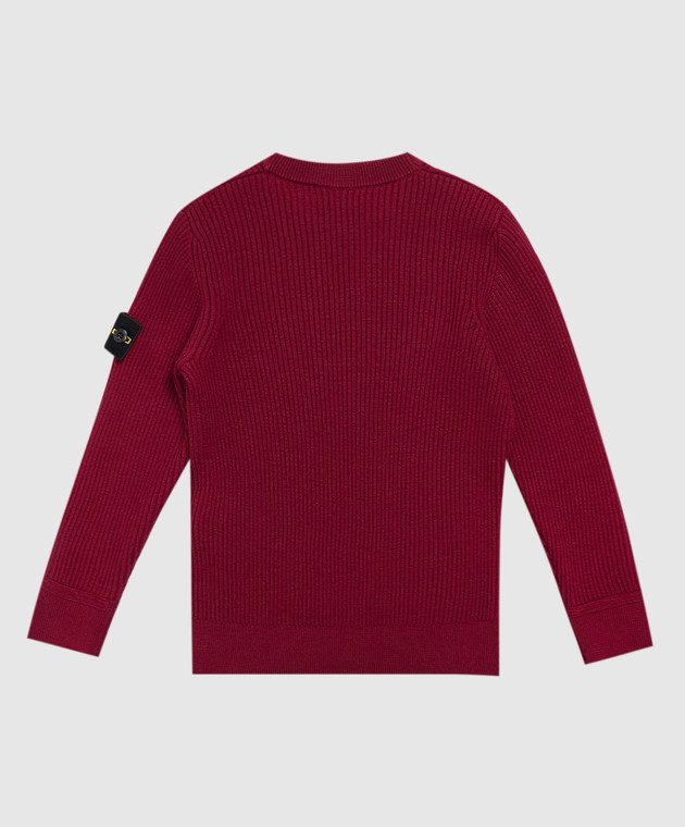 Stone Island Детский бордовый свитер из шерсти L2S165100010S0C021012 изображение 2