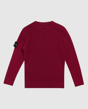 Stone Island Дитячий бордовий светр з вовни L2S165100010S0C0214