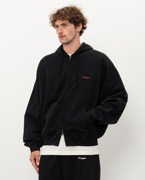 Vetements Черная спортивная куртка с принтом логотипа MH27ZU139Bm