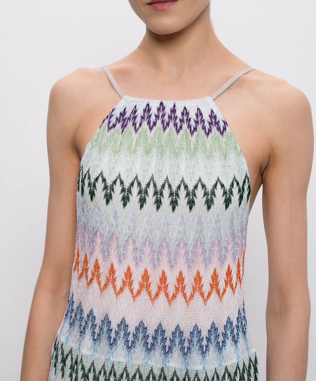 Missoni Платье макси с открытой спиной в узор DS26SG3IBR015I изображение 4