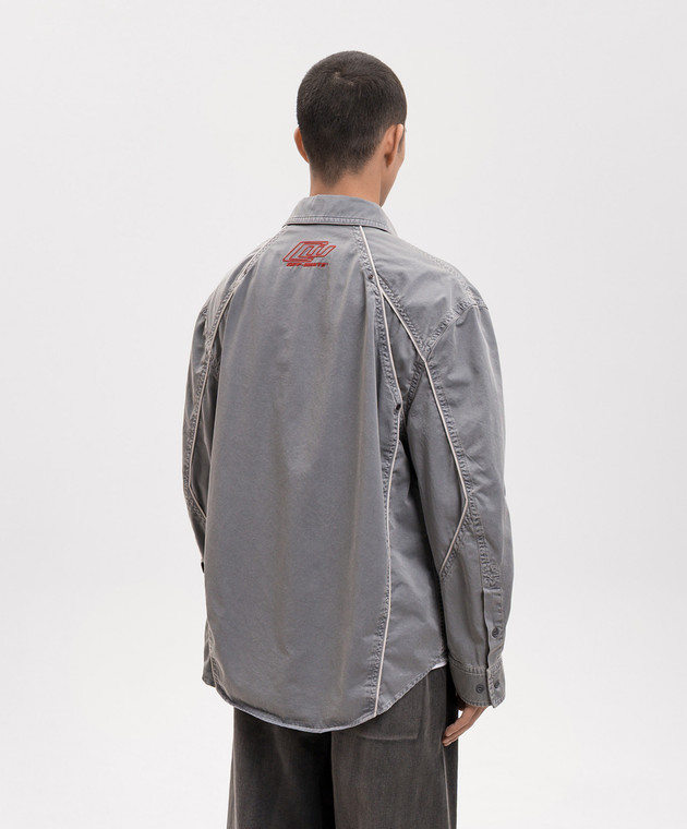 Off-White Сіра сорочка 44XGE04RS26F001 зображення 4