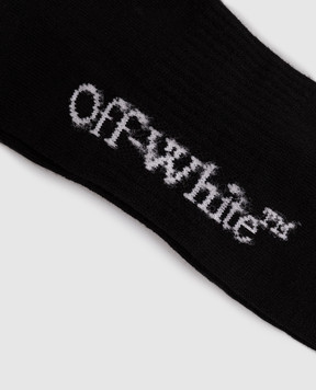 Off-White Черные носки с логотипом Arrow OMRA080C99KNI002