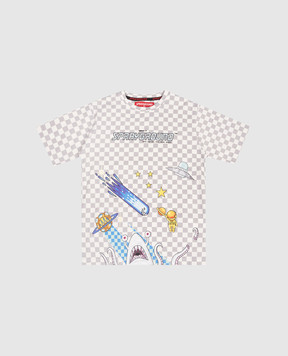 Sprayground Дитяча сіра футболка Tokio Bubble SPY671WHT