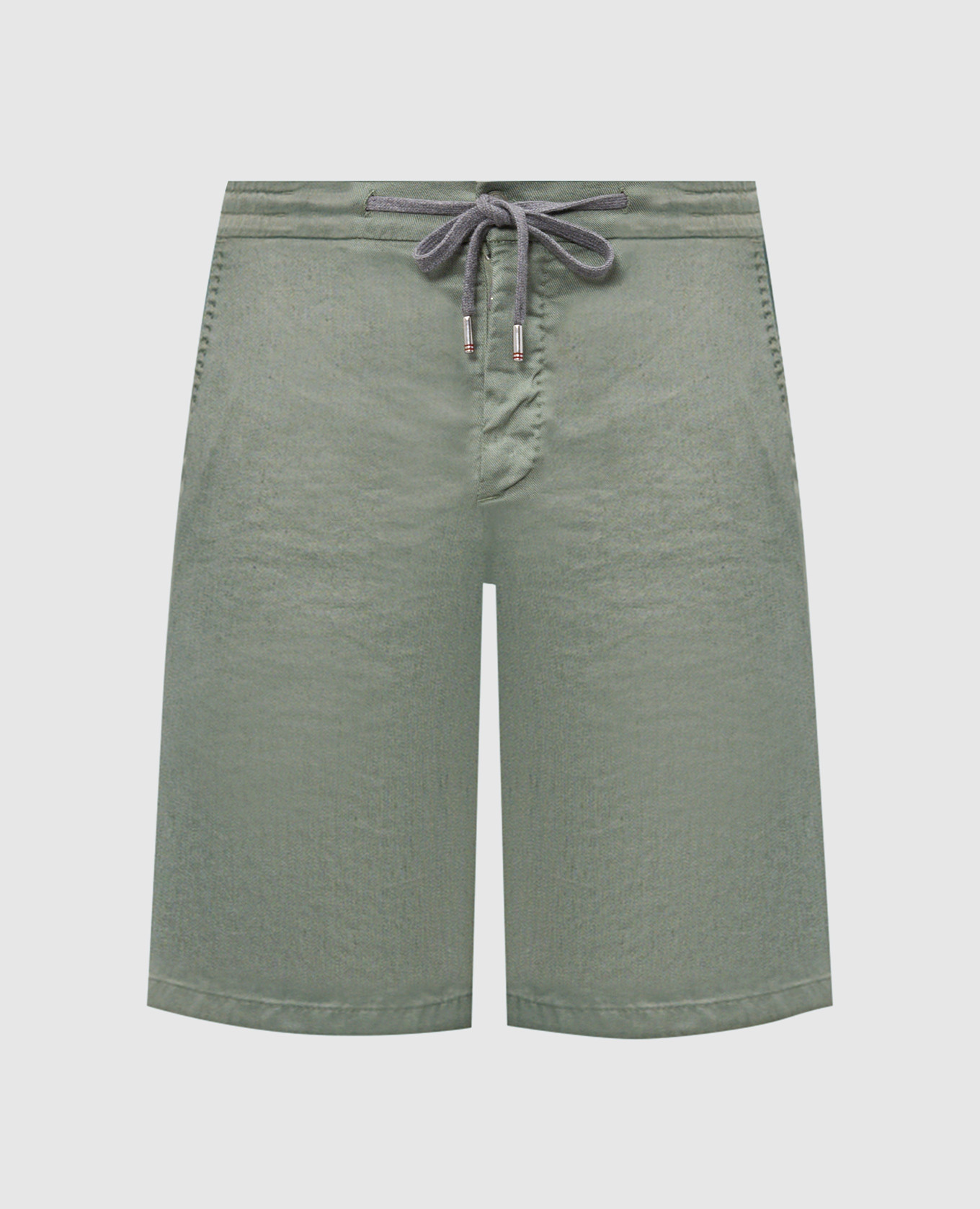 Зеленые шорты с льном