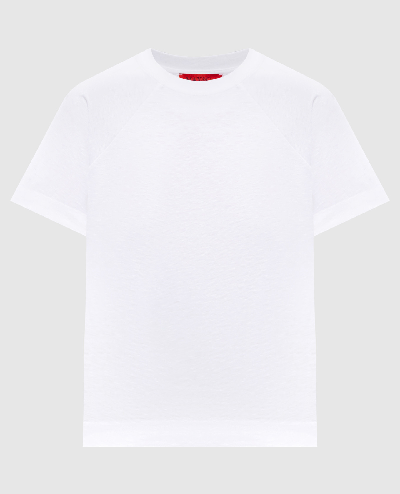 Белая футболка Oteso с леном прямого кроя