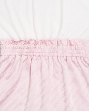 Off-White Дитяча рожева сукня з візерунком логотипа 44GDB037S26F001