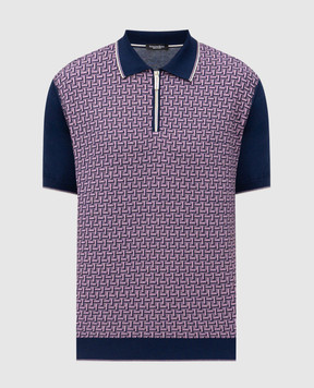 Stefano Ricci Поло з шовком у візерунок K414016P31F26167