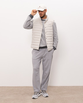 Brunello Cucinelli Пуховий жилет сірого кольору MV4081711