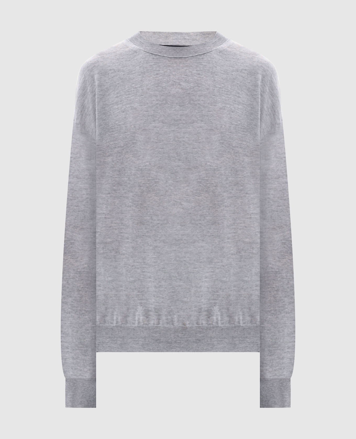Серый меланжевый джемпер MUSCAT из шерсти