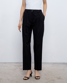 Marco Pescarolo Черные брюки Zeza из шерсти и шелка ZEZAD5314