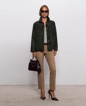 Max Mara Зелена замшева куртка ABISSO SMMABISSO