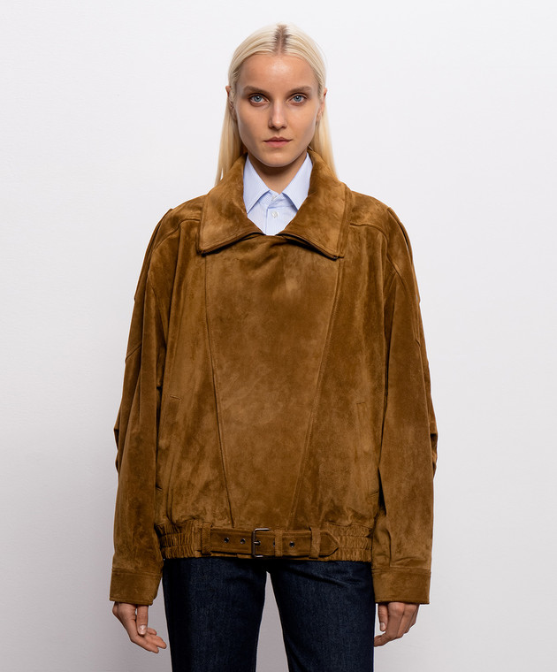 Saint Laurent Коричневая замшевая куртка 798780YC2AY изображение 3