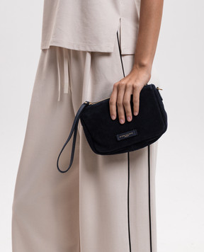 Gianni Chiarini Синяя замшевая сумка кросс-боди Nora BS10224CMPL
