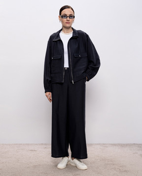 Peserico Синие брюки с брендовым патчем A0411201939