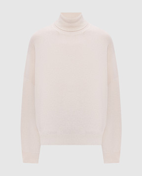 Brunello Cucinelli Бежевий светр з кашеміру з ланцюжком моніль M12744403P