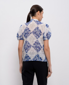 Twinset Белая блуза в цветочный принт 261TP213C