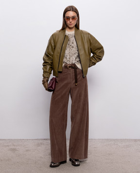 Brunello Cucinelli Коричневі вельветові штани MP180P9265
