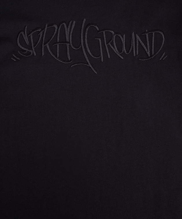 Sprayground Дитяча чорна футболка з вишивкою логотипа SPY1459BLK зображення 3