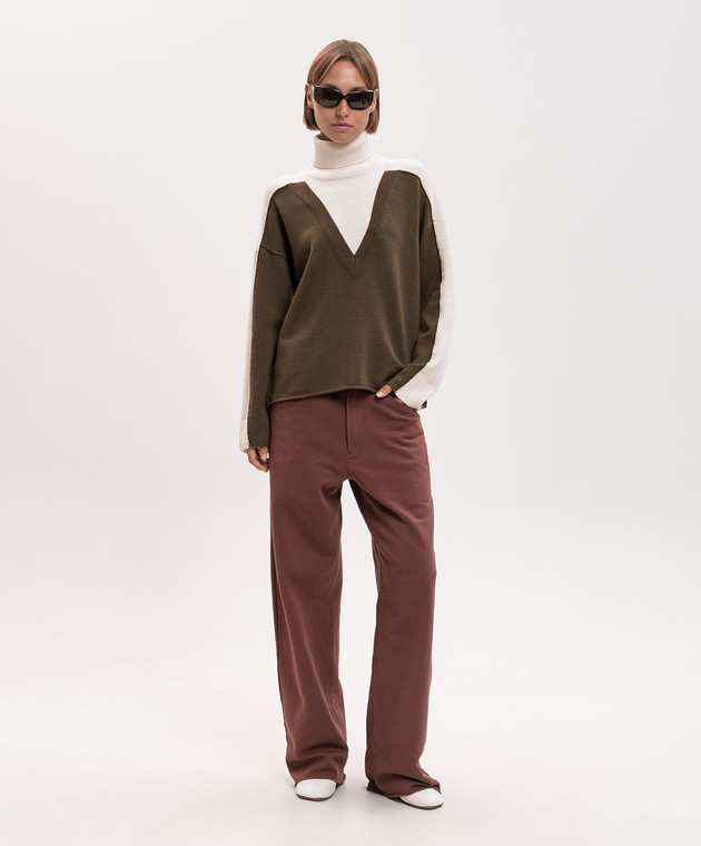 Maison Margiela MM6 Коричневые брюки S52KA0581M25025 изображение 2