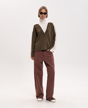 Maison Margiela MM6 Коричневые брюки S52KA0581M25025