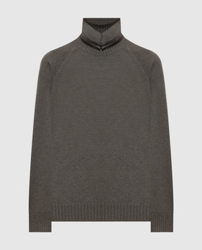 Brunello Cucinelli Зелений светр з кашеміру M12747004
