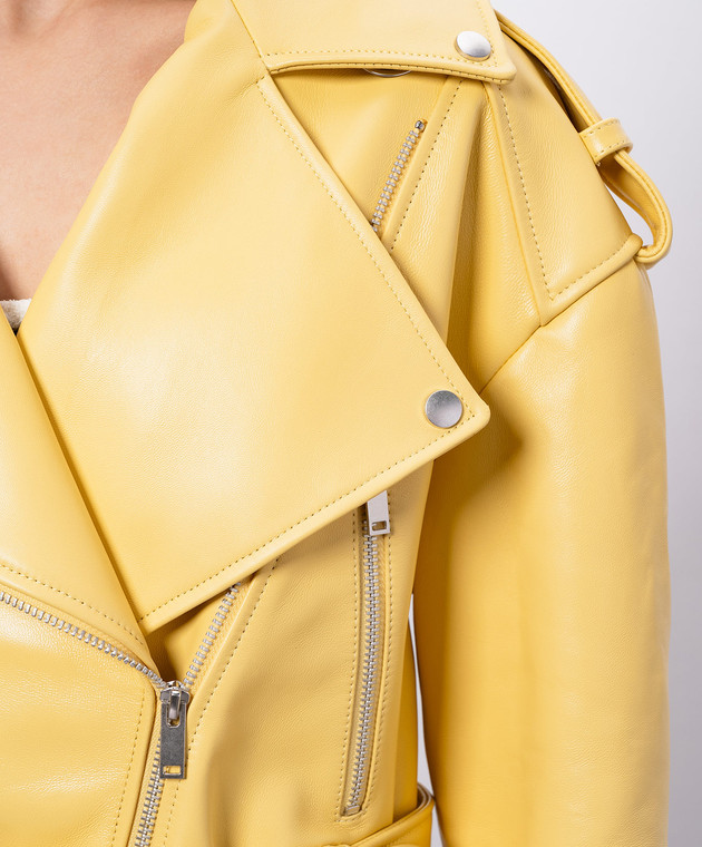 Babe Pay Pls Желтая кожаная косуха 2208ЗМGRAND изображение 5