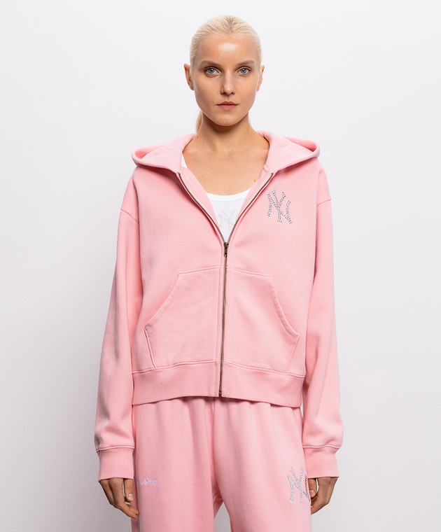 Sporty & Rich Розовая утепленная спортивная куртка Yankees ST0941918635PL151 изображение 3