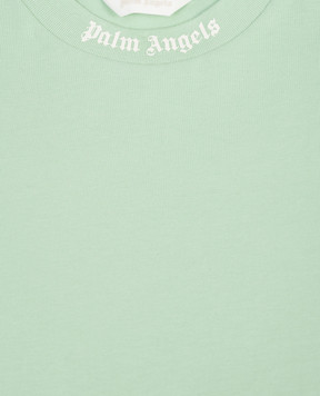 Palm Angels Дитяча зелена футболка з принтом логотипа PBAA002S26JER001