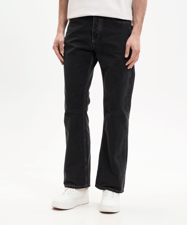 Off-White Черные джинсы Half Arrow 44XCE04JS26F003 изображение 3