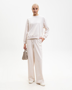 Peserico Бежевий меланжевий світшот з логотипом A12575J0Q12379E