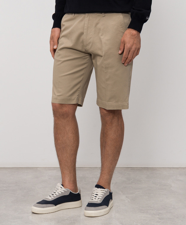 Cashmere&Whiskey Бежевые шорты из хлопка 0276109345 изображение 3