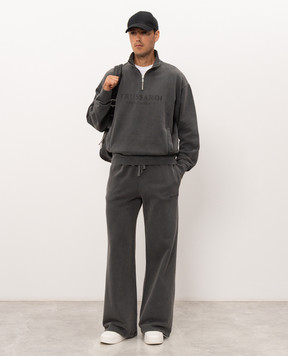 Trussardi Серые спортивные брюки с принтом логотипа P8098000081NMP317F08