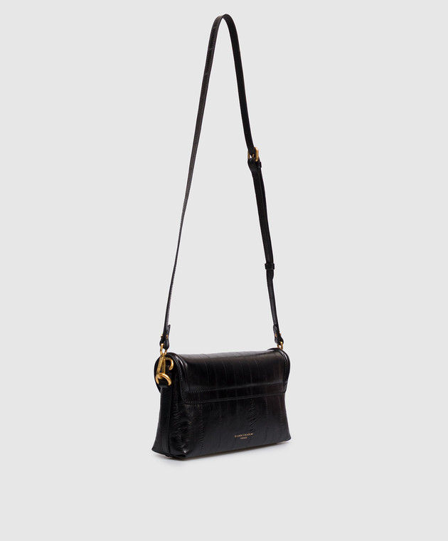 Gianni Chiarini Черная кожаная сумка-багет Bea BS12160EEL изображение 3