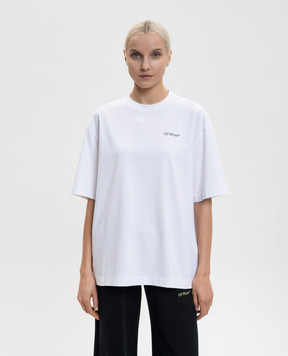 Off-White Белая футболка Half Arrow 2AA13FF25JER004