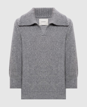 LISA YANG Серый свитер Lailai из кашемира и шелка 2025344