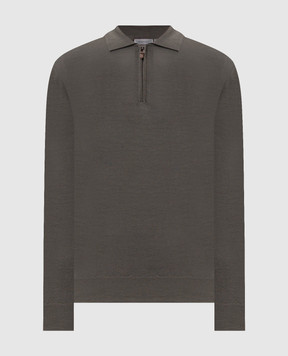Canali Зеленое поло из шерсти MK01149C0572