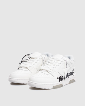 Off-White Чорні шкіряні кросівки Out Of Office 