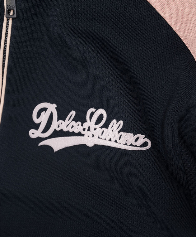 Dolce&Gabbana Детская синяя спортивная куртка L5JWDRG7PWH изображение 3