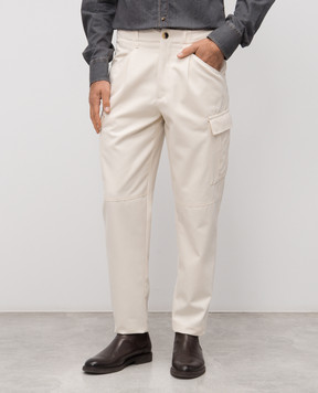 Brunello Cucinelli Бежеві карго з вовною ME262F1160