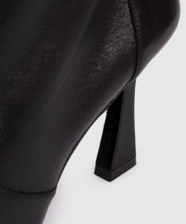 Stuart Weitzman Черные кожаные ботильоны VINNIE SM581 изображение 5