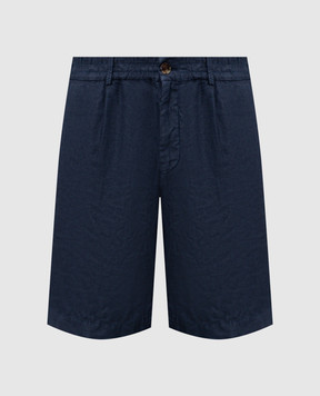 Brunello Cucinelli Сині шорти з льону M243DU0065