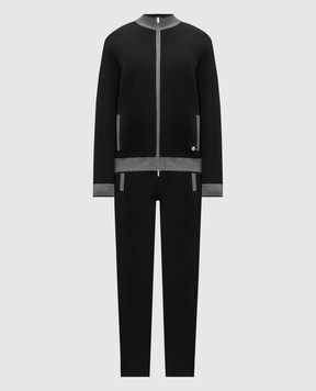 Bertolo Cashmere Черный спортивный костюм с эмблемой 9020870019659020880019