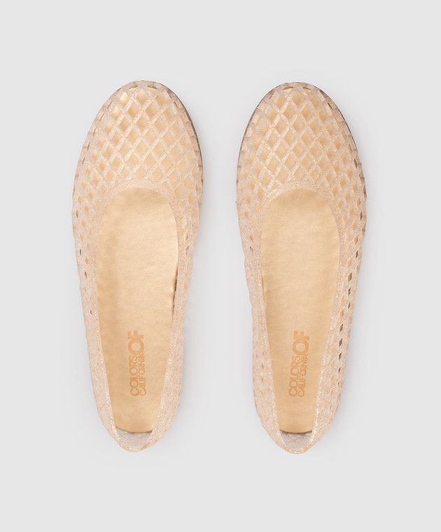 Colors of California Бежевые балетки Jelly с глитером HCCARMEL01 изображение 4