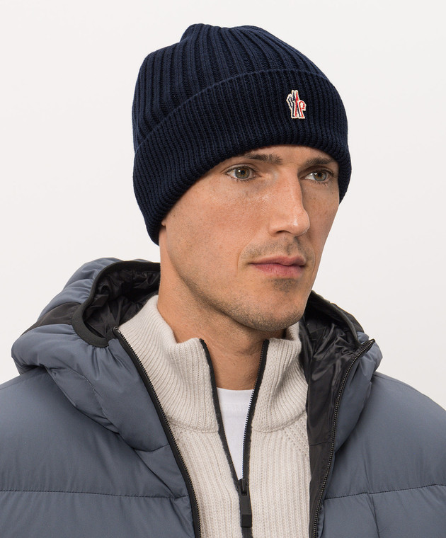 Moncler Grenoble Синя шапка з вовни L20973B0000104761 зображення 2