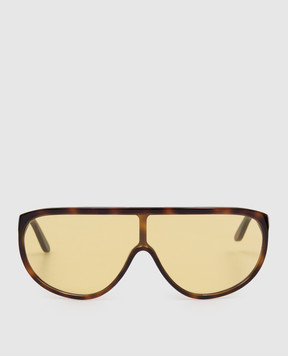 Toteme Коричневі сонцезахисні окуляри Shield Aviator 263WAE0011EC0001