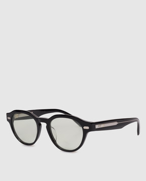 Brunello Cucinelli Черные очки Iconic Meridian с гравировкой логотипа MOCSTEMV12