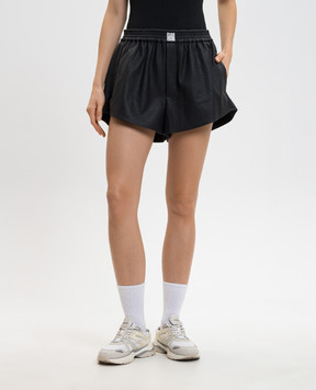 Maison Margiela MM6 Чорні шорти з нашивкою логотипа S52MU0134M35740