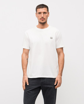 Valentino Біла футболка з нашивкою емблеми 8V3MG10VAQ8